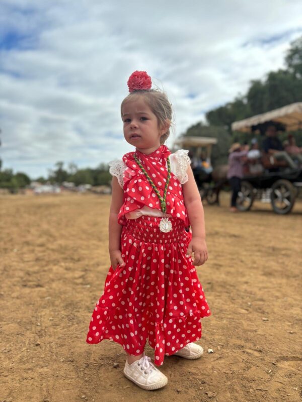 4. Falda Naranja Coral Con Lunares Blancos Niña Talla 4 años(S) 20€