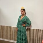 Vestido Modelo Martina Manga Larga Verde Manzana con Lunar, LARGO 130 CM. PARA UNA ALTURA MÁXIMA DE 148/150 CM. - Imagen 4