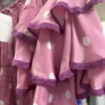MOD. 3 VOLANTES ROSA MAQUILLAJE DE LUNARES CON ENCAJE DE BOLILLO - Imagen 4