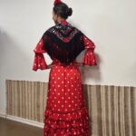 MOD. 5 VOLANTES ROJO DE LUNARES CON ENCAJE DE BOLILLO - Imagen 2