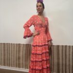 MOD. MARIA NARANJA LUNARES CON ENCAJE DE BOLILLO BUGANVILLA - Imagen 3