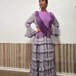 MOD. MARIA GRIS LUNARES CON ENCAJE DE BOLILLO