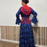 MOD. MARIA AZUL MARINO LUNARES CON ENCAJE DE BOLILLO - Imagen 2