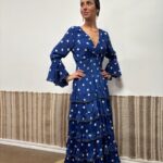 MOD. MARIA AZUL MARINO LUNARES CON ENCAJE DE BOLILLO - Imagen 3