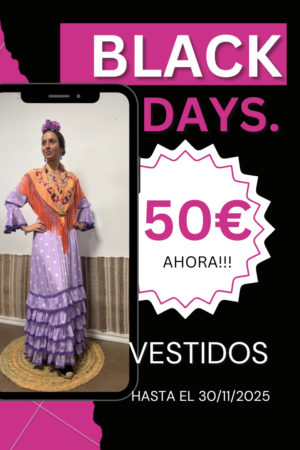 3. MOD. 5 VOLANTES CON LUNARES Y ENCAJE DE BOLILLO, (16 COLORES) AHORA 50€ (BLACK DAYS)