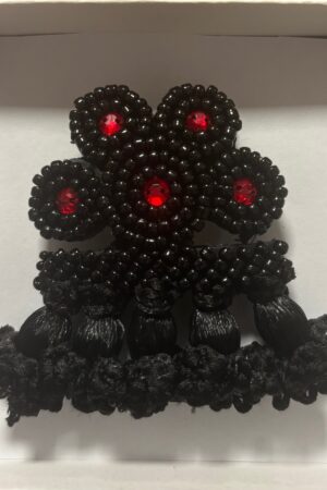 BROCHE ALAMAR DESPLANTE NEGRO/ROJO