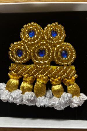 BROCHE ALAMAR DESPLANTE AZUL/ORO