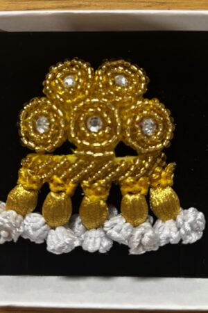 BROCHE ALAMAR DESPLANTE BLANCO/ORO