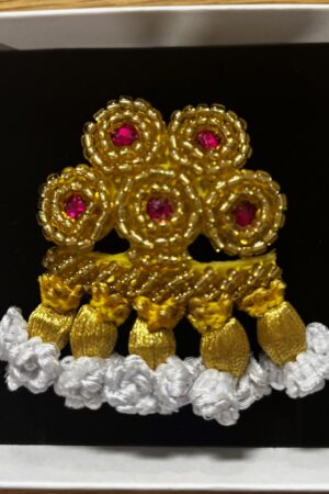 BROCHE ALAMAR DESPLANTE GROSELLA/ORO