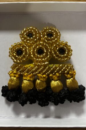 BROCHE ALAMAR DESPLANTE NEGRO/ORO