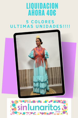 2.3 MOD. 3 VOLANTES LISO CON ENCAJE DE BOLILLO, (5 COLORES) AHORA 40€