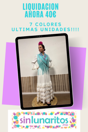 1.12 MOD. 5 VOLANTES LISO CON ENCAJE DE BOLILLO(7 COLORES) AHORA 40€